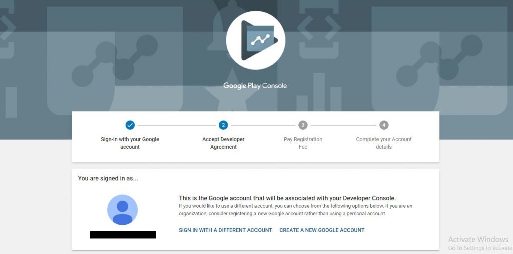 Navigate to the Google Play Console and sign in using your Gmail account.