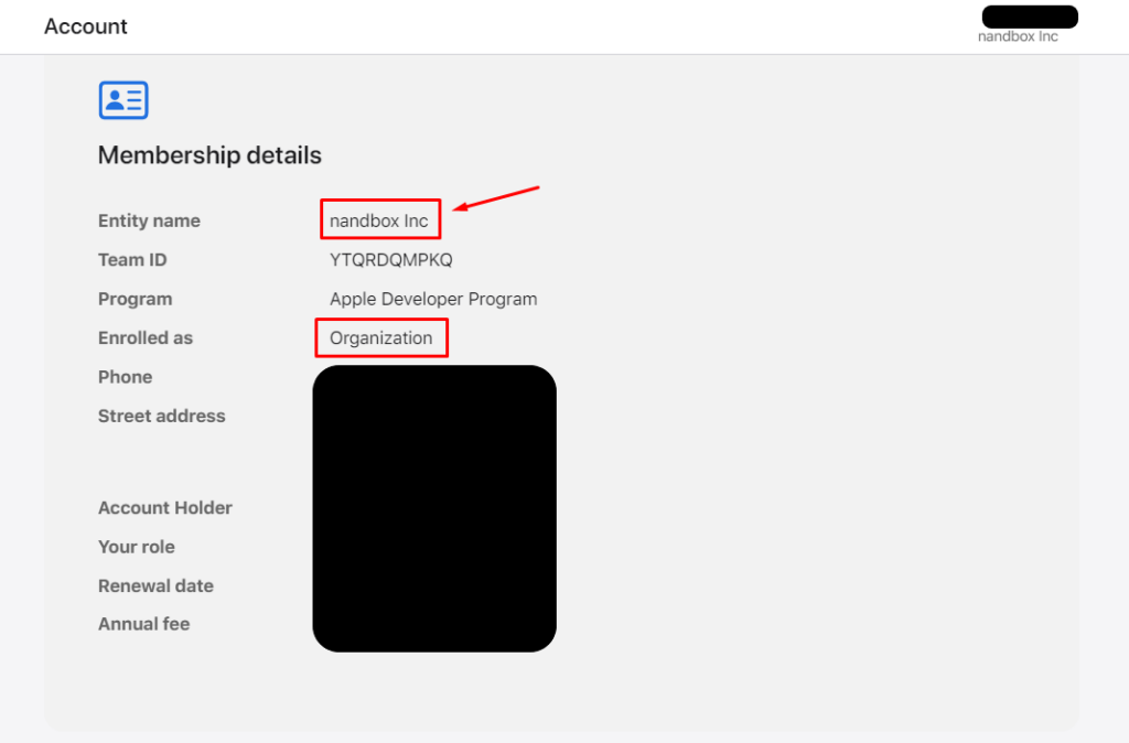 Get your Apple Developer Account's Team Name & Membership