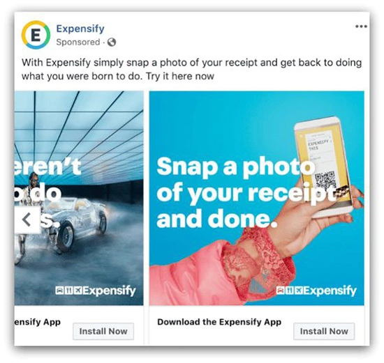 Expensify-Facebook-ad
