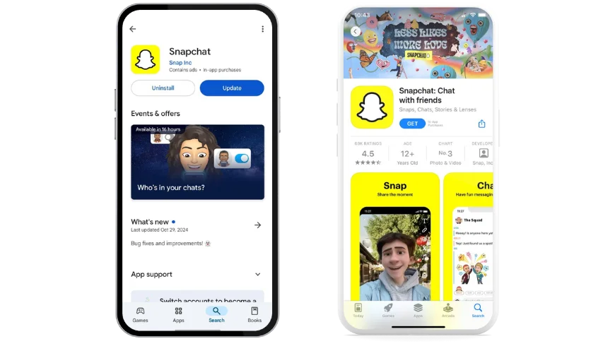 Snapchat – Android & iOS (WebP)