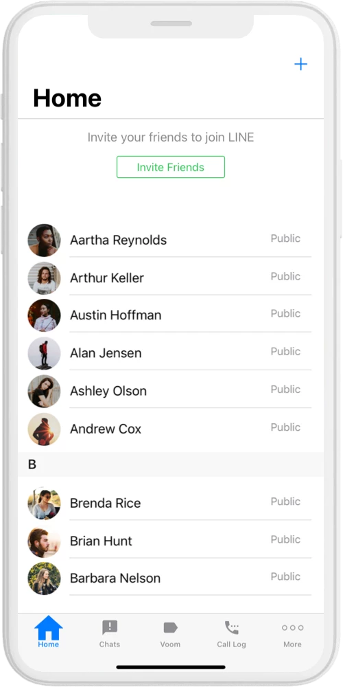 Line contacts iOS