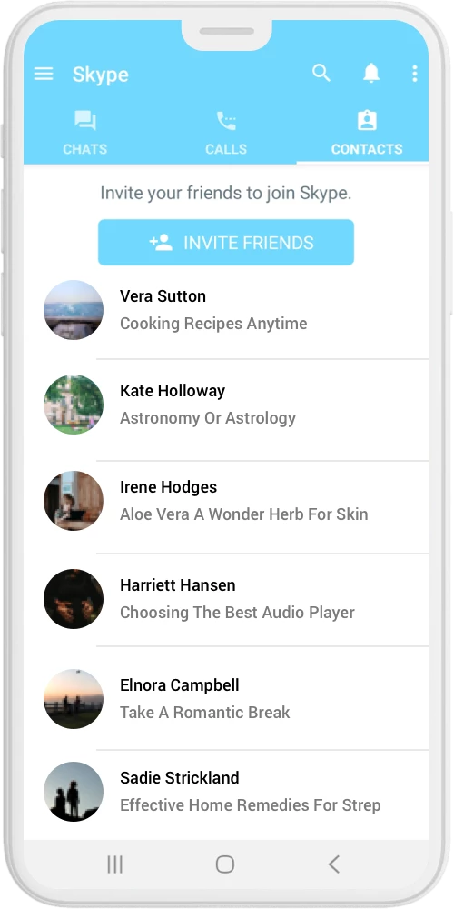 skype contacts