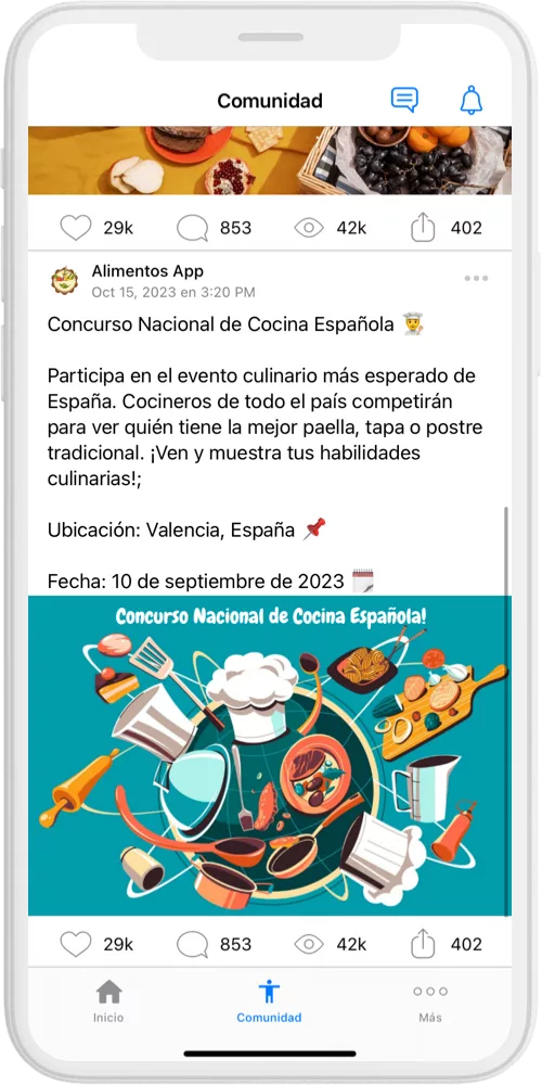 Alimentos App channel ios