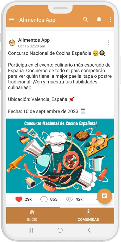 Alimentos App channel