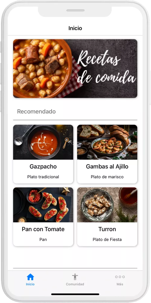 Alimentos App home 2 ios