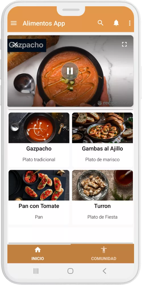 Alimentos App video