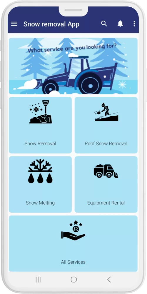 snow removal app home