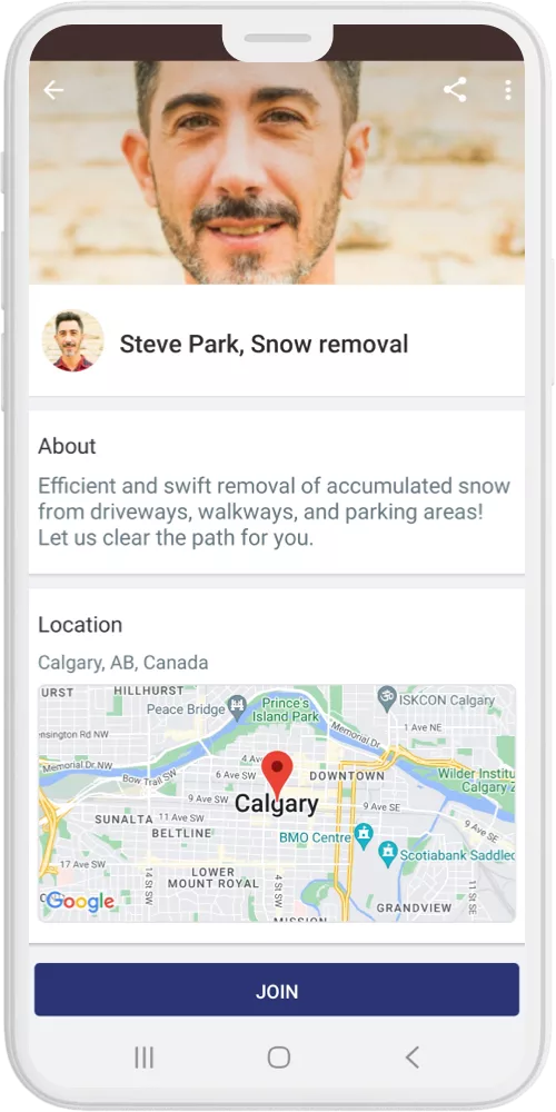 snow removal app join