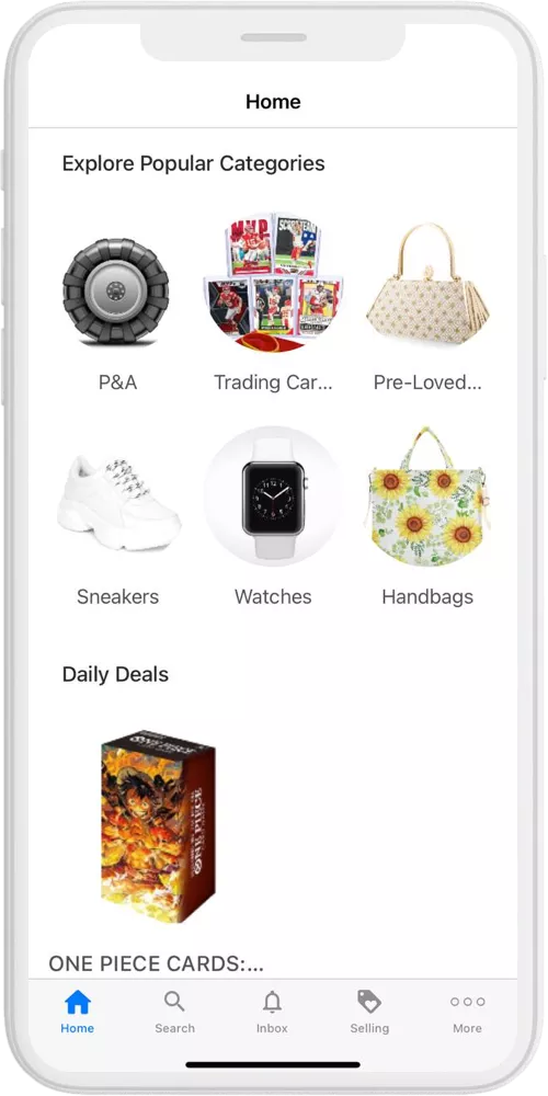 ebay categories ios