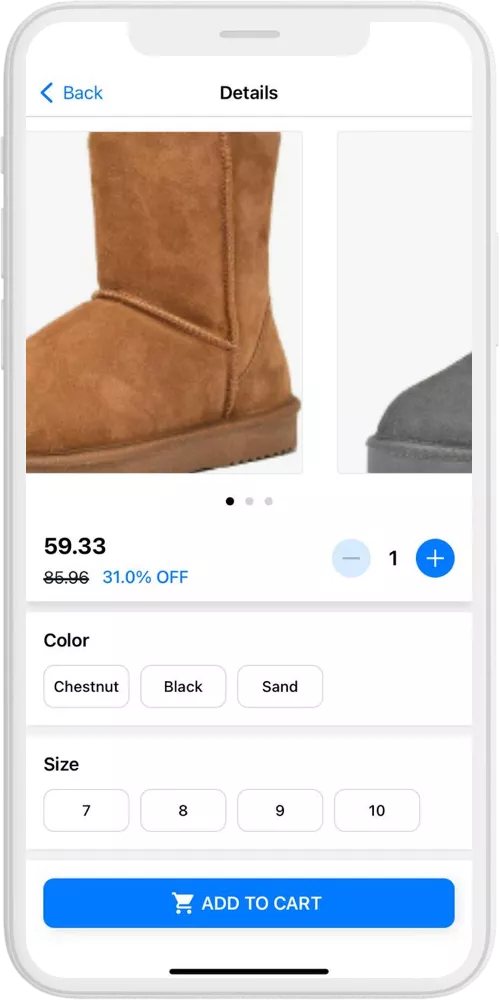 Shopping App pro details ios
