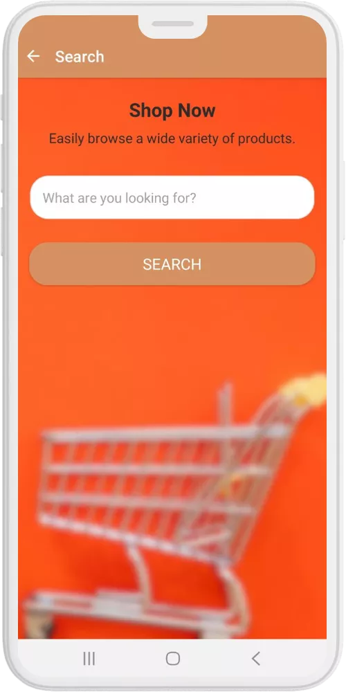 Shopping App search