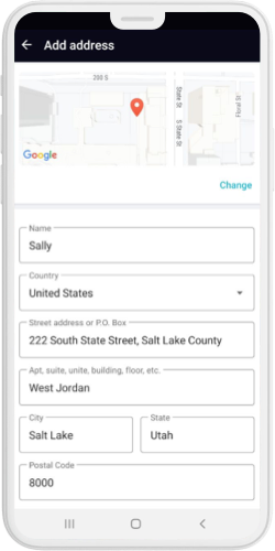 E-Learning app builder add address