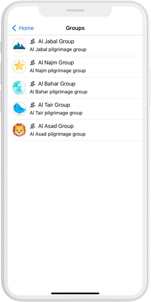 HajjGuide groups ios