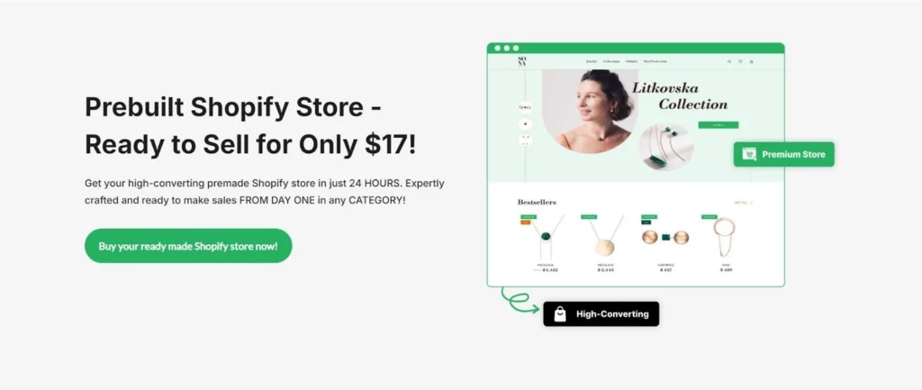 prebuilt shopify pricing