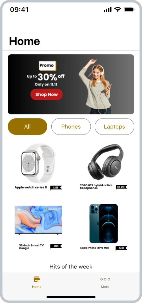 Electronics Store iOS 11