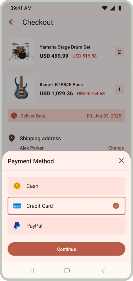 Musical Instruments Shop Android 02