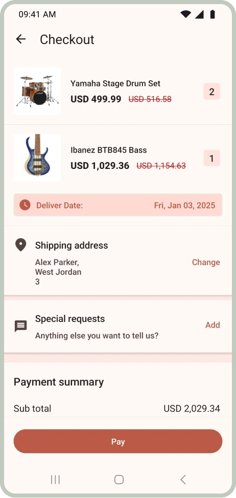 Musical Instruments Shop Android 04