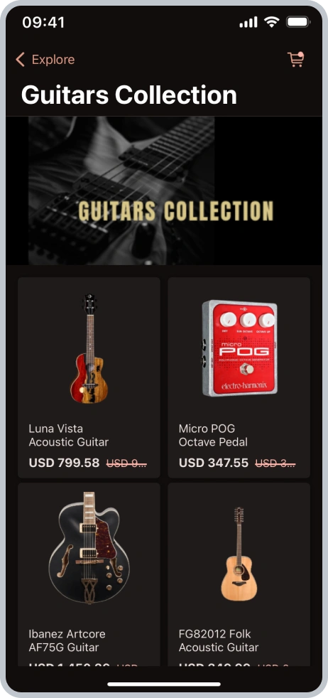 Musical Instruments Shop iOS 10