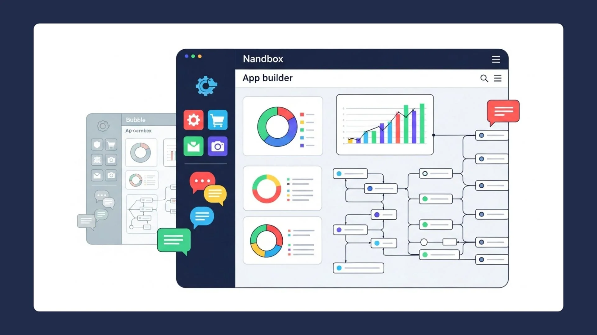 App Functionality_ Which No-Code App Builder Has More Built-In Features, nandbox vs. Bubble