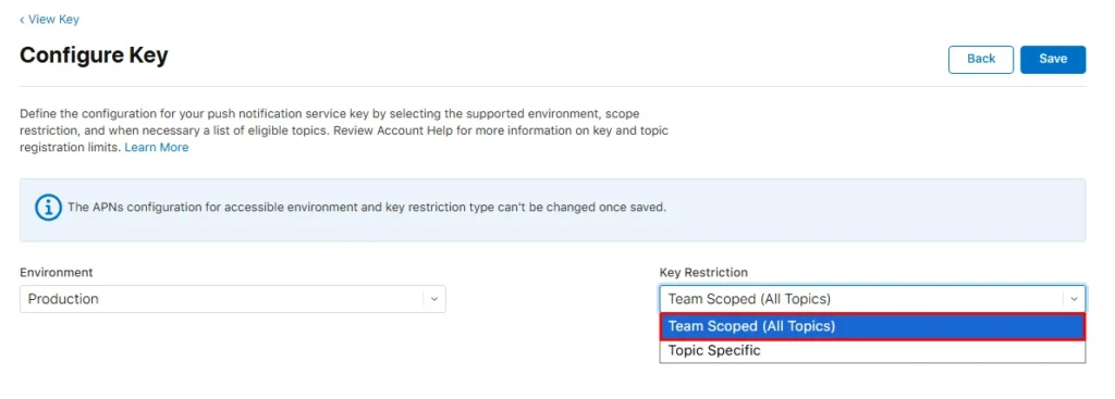 Always select Team scoped (All Topics).