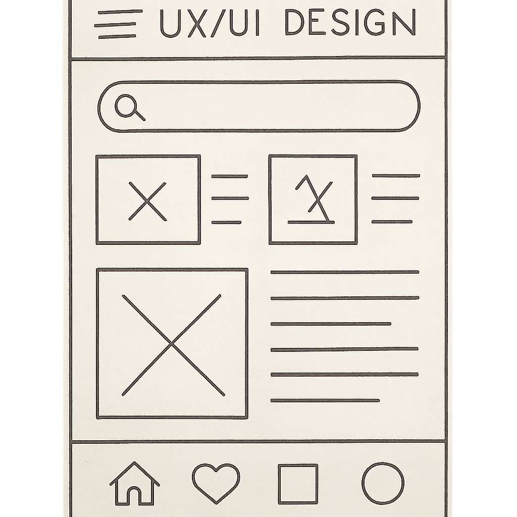 UX/UI design sketch