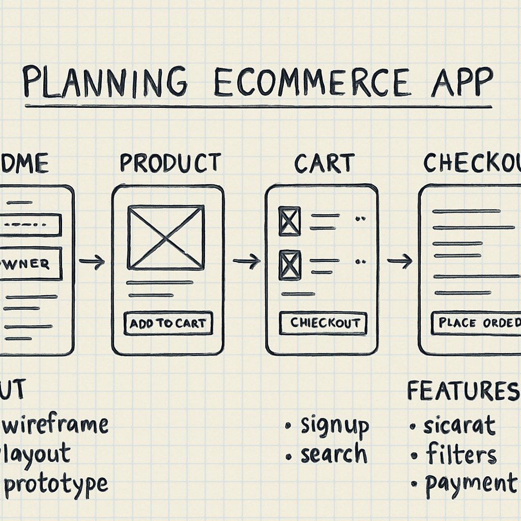 planning eCommerce app