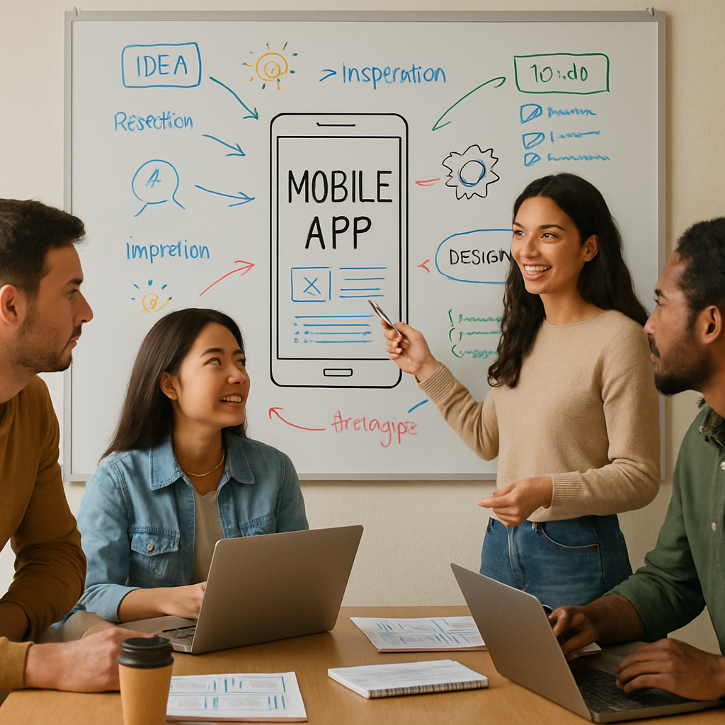 mobile app development brainstorming session