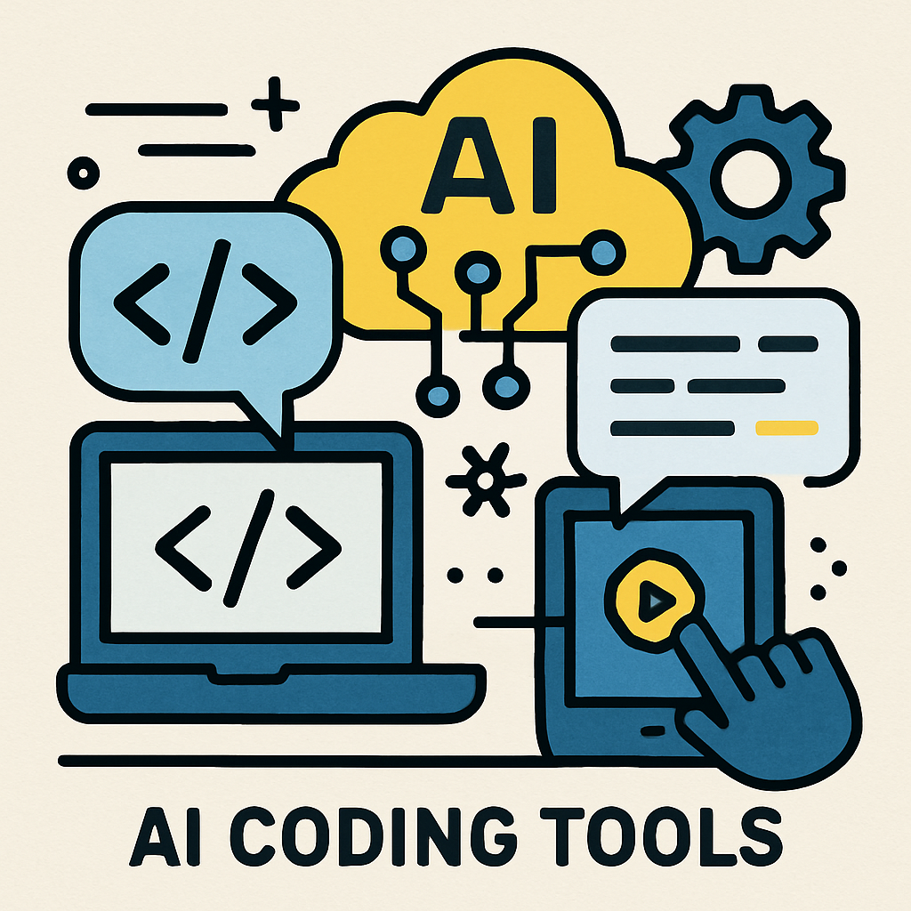 AI coding tools illustration